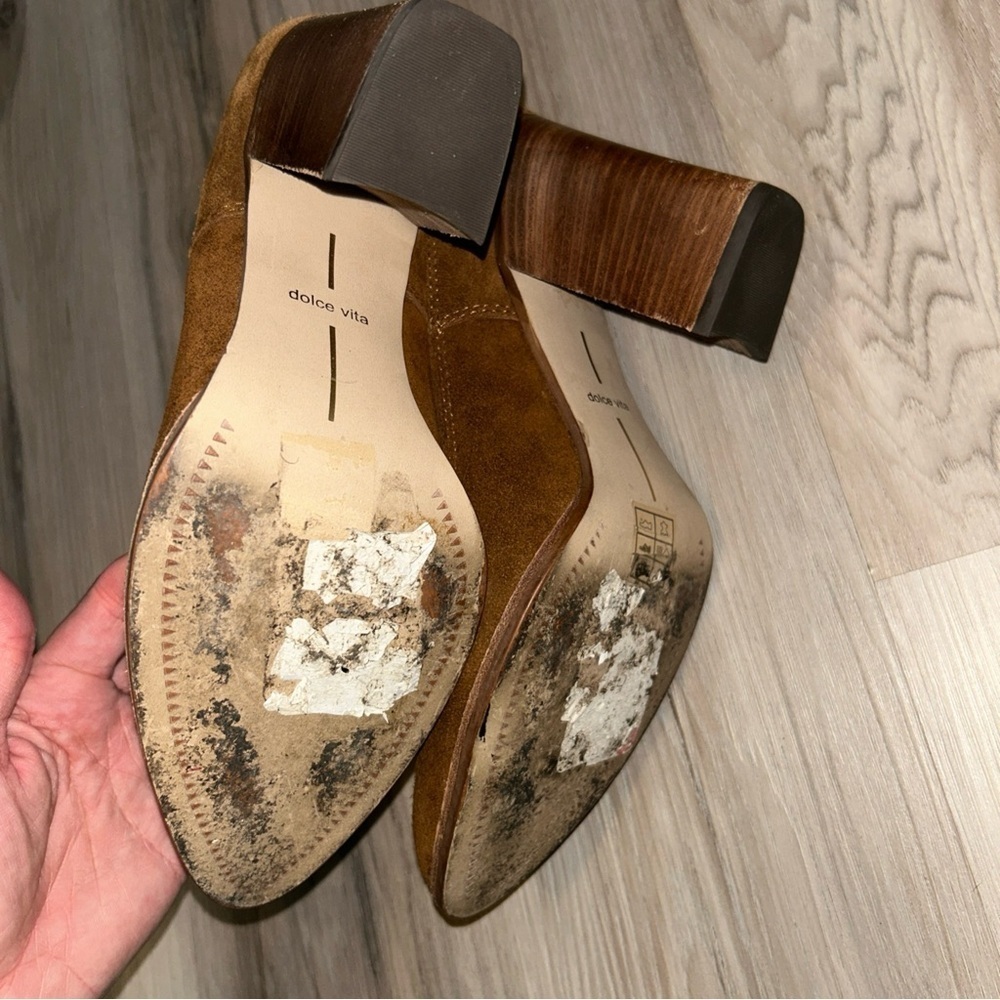 Dolce Vita Chestnut suede Ankle Booties - Picture 6 of 7